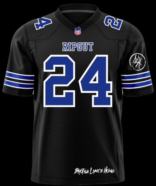 Official Brotha Lynch Hung 24 Jersey (Black/Blue Version 1)